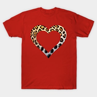 A hole in my Heart for you in  leopard spots T-Shirt